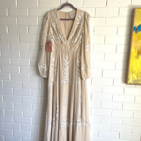 BHLDN Belize Embroidered A-Line Long-Sleeve V-Neck - Picture 10 of 10